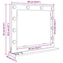 vidaXL Toalett Tükör tükörrel Fehér 60 x 55 x 18 cm Üveg és mérnöki fa