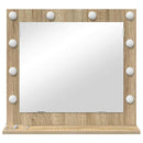 vidaXL Toalett Tükör Sonoma tölgy 60 x 55 x 18 cm Üveg és mérnöki fa