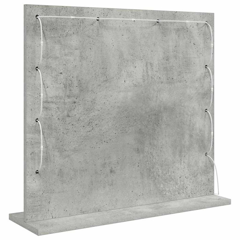 vidaXL Toalett Tükör Beton Szürke 60 x 55 x 18 cm Üveg és mérnöki fa