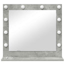 vidaXL Toalett Tükör Beton Szürke 60 x 55 x 18 cm Üveg és mérnöki fa