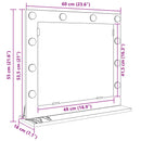vidaXL Toalett Tükör Füstölt tölgy 60 x 55 x 18 cm Üveg és mérnöki fa