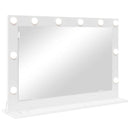 vidaXL Toalett Tükör tükörrel Fehér 80 x 15 x 18 cm Üveg és mérnöki fa