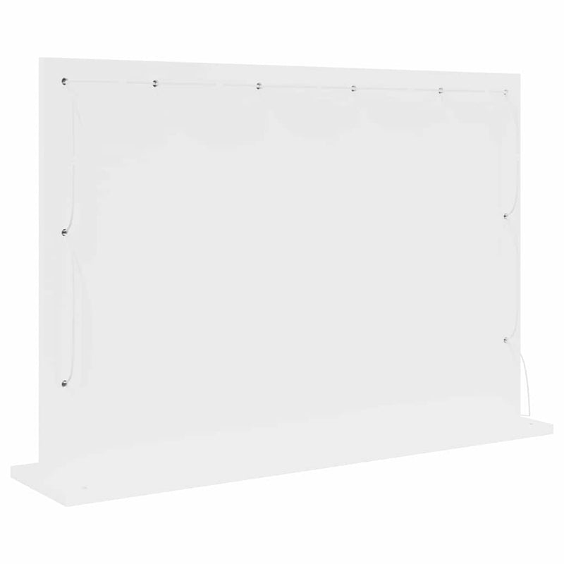 vidaXL Toalett Tükör Fehér 80 x 15 x 18 cm Megmunkált fa és üveg