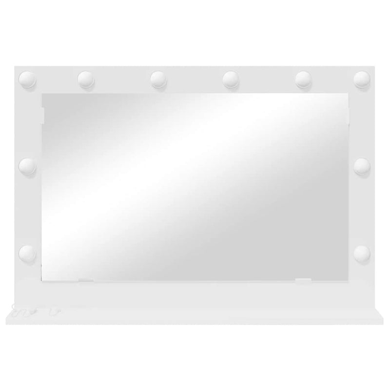 vidaXL Toalett Tükör Fehér 80 x 15 x 18 cm Megmunkált fa és üveg
