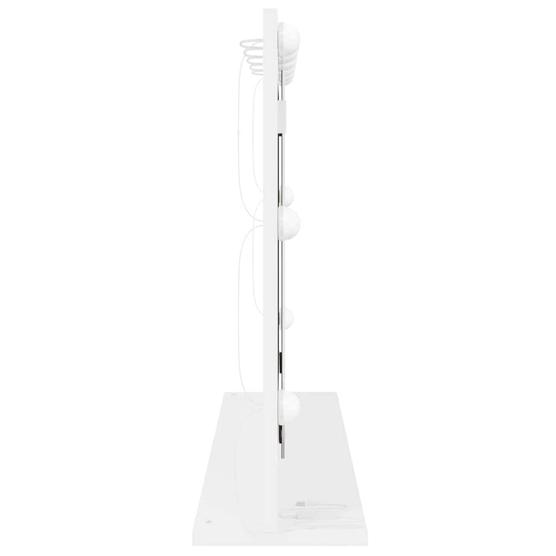 vidaXL Toalett Tükör Fehér 80 x 15 x 18 cm Megmunkált fa és üveg