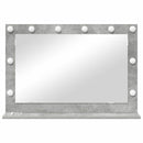 vidaXL Toalett Tükör Beton Szürke 80 x 55 x 18 cm Üveg és mérnöki fa