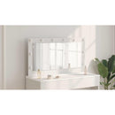 vidaXL Toalett Tükör Fehér 100 x 55 x 18 cm Üveg és mérnöki fa