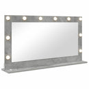 vidaXL Toalett Tükör Beton Szürke 100 x 55 x 18 cm Üveg és mérnöki fa