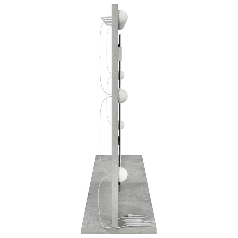 vidaXL Toalett Tükör LED -es lámpákkal Beton Szürke 100 x 55 x 18 cm