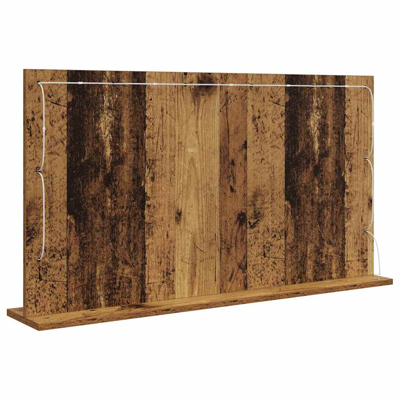 vidaXL Toalett Tükör Öreg fa 100 x 55 x 18 cm Megmunkált fa és üveg