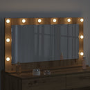 vidaXL Toalett Tükör Artisan tölgy 100 x 55 x 18 cm Üveg és mérnöki fa