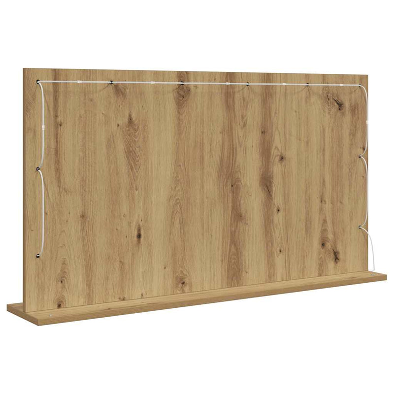 vidaXL Toalett Tükör LED -es lámpákkal Artisan tölgy 100 x 55 x 18 cm