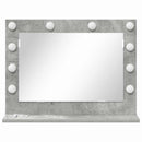 vidaXL Toalett Tükör Beton Szürke 60 x 45 x 18 cm Üveg és mérnöki fa