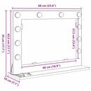 vidaXL Toalett Tükör Öreg fa 60 x 45 x 18 cm Üveg és mérnöki fa