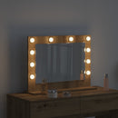 vidaXL Toalett Tükör Artisan tölgy 60 x 45 x 18 cm Üveg és mérnöki fa