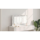 vidaXL Toalett Tükör tükörrel Fehér 80 x 45 x 18 cm Üveg és mérnöki fa