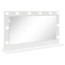 vidaXL Toalett Tükör tükörrel Fehér 80 x 45 x 18 cm Üveg és mérnöki fa