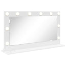 vidaXL Toalett Tükör tükörrel Fehér 80 x 45 x 18 cm Üveg és mérnöki fa