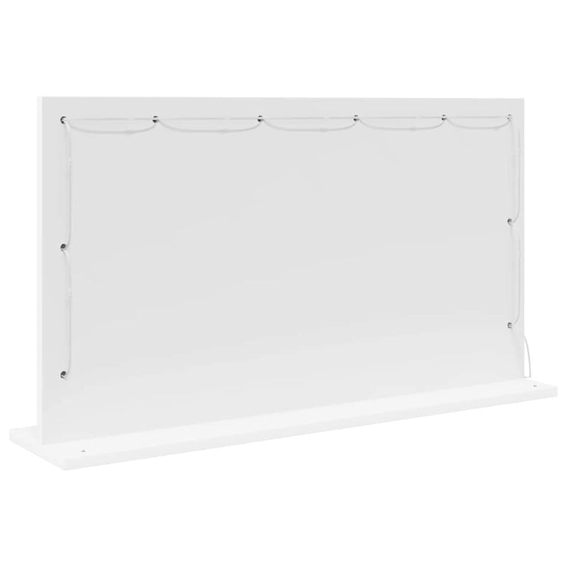 vidaXL Toalett Tükör Fehér 80 x 45 x 18 cm Megmunkált fa és üveg