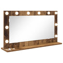 vidaXL Toalett Tükör Öreg fa 80 x 45 x 18 cm Üveg és mérnöki fa