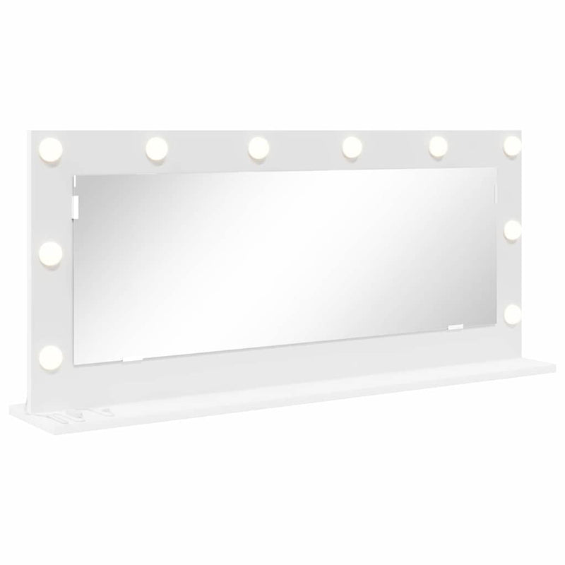 vidaXL Toalett Tükör Fehér 100 x 45 x 18 cm Megmunkált fa és üveg