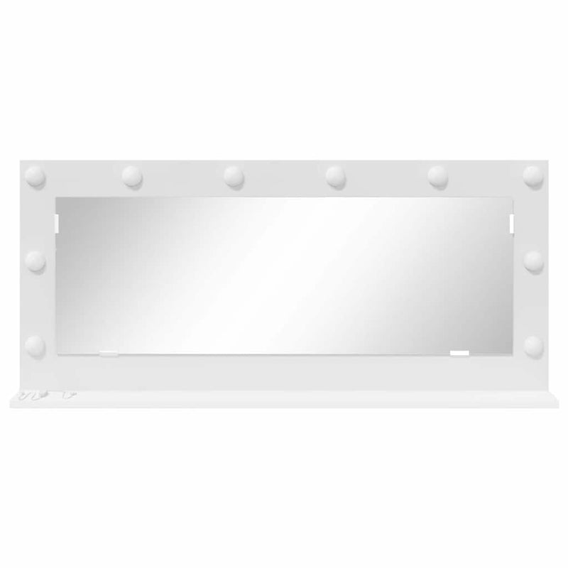 vidaXL Toalett Tükör Fehér 100 x 45 x 18 cm Megmunkált fa és üveg