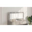 vidaXL Toalett Tükör Beton Szürke 100 x 45 x 18 cm Üveg és mérnöki fa