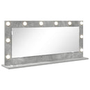 vidaXL Toalett Tükör Beton Szürke 100 x 45 x 18 cm Üveg és mérnöki fa