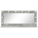 vidaXL Toalett Tükör Beton Szürke 100 x 45 x 18 cm Üveg és mérnöki fa