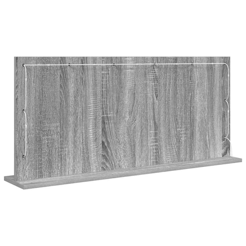 vidaXL Toalett Tükör LED -es lámpákkal Szürke Sonoma 100 x 45 x 18 cm