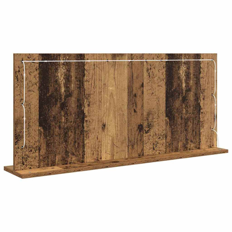 vidaXL Toalett Tükör Öreg fa 100 x 45 x 18 cm Megmunkált fa és üveg