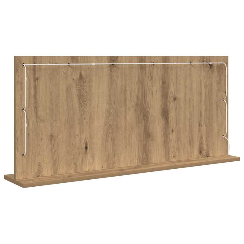 vidaXL Toalett Tükör LED -es lámpákkal Artisan tölgy 100 x 45 x 18 cm