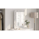 vidaXL Toalett Tükör tükörrel Fehér 70 x 50 x 18 cm Üveg és mérnöki fa