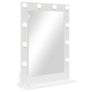 vidaXL Toalett Tükör tükörrel Fehér 70 x 50 x 18 cm Üveg és mérnöki fa