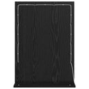 vidaXL Toalett Tükör Fekete tölgy 70 x 50 x 18 cm Üveg és mérnöki fa