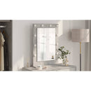 vidaXL Toalett Tükör Beton Szürke 70 x 50 x 18 cm Üveg és mérnöki fa