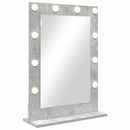 vidaXL Toalett Tükör Beton Szürke 70 x 50 x 18 cm Üveg és mérnöki fa