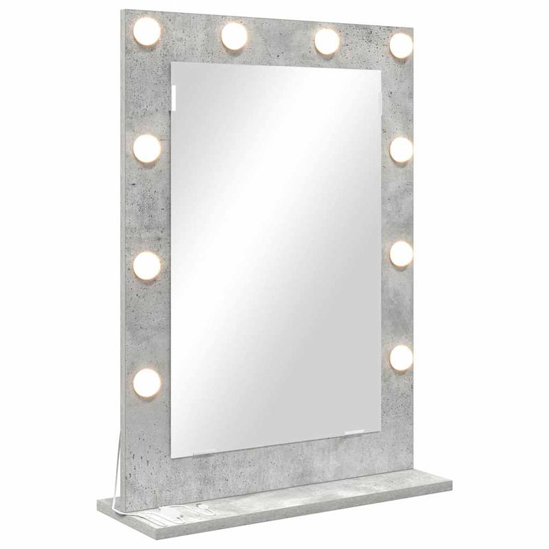 vidaXL Toalett Tükör Beton Szürke 70 x 50 x 18 cm Üveg és mérnöki fa