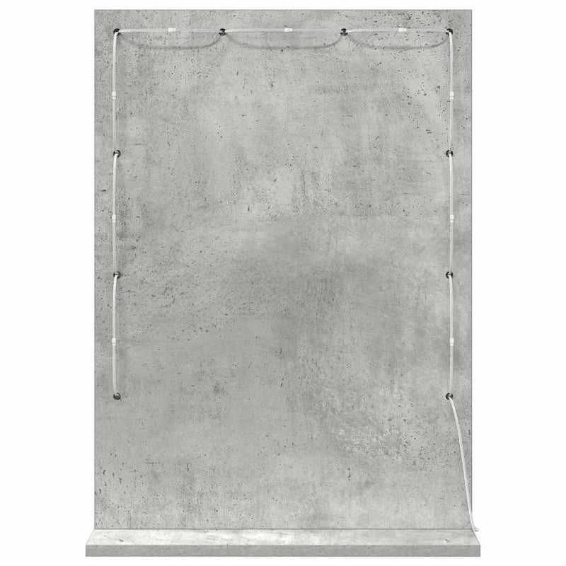 vidaXL Toalett Tükör Beton Szürke 70 x 50 x 18 cm Üveg és mérnöki fa