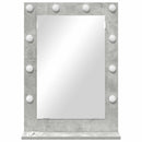 vidaXL Toalett Tükör Beton Szürke 70 x 50 x 18 cm Üveg és mérnöki fa