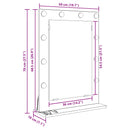 vidaXL Toalett Tükör Beton Szürke 70 x 50 x 18 cm Üveg és mérnöki fa