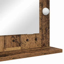 vidaXL Toalett Tükör Füstölt tölgy 70 x 50 x 18 cm Üveg és mérnöki fa