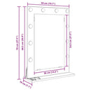 vidaXL Toalett Tükör Füstölt tölgy 70 x 50 x 18 cm Üveg és mérnöki fa