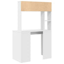 vidaXL Asztal polcokkal tárolóval Fehér 91 x 50 x 149 cm Faanyag