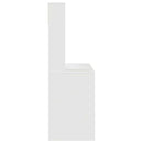vidaXL Asztal polcokkal tárolóval Fehér 91 x 50 x 149 cm Faanyag