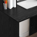 vidaXL Asztal polcokkal Fekete tölgy 91 x 50 x 149 cm Faanyag