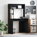 vidaXL Asztal polcokkal Fekete tölgy 91 x 50 x 149 cm Faanyag
