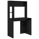 vidaXL Asztal polcokkal Fekete tölgy 91 x 50 x 149 cm Faanyag