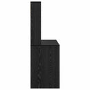 vidaXL Asztal polcokkal Fekete tölgy 91 x 50 x 149 cm Faanyag