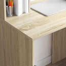 vidaXL Asztal polcokkal Sonoma tölgy 91 x 50 x 149 cm Faanyag